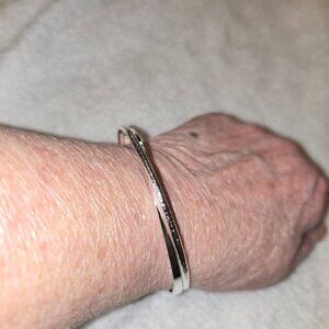 New 925 sterling silver women's adjustable cuff bracelet, allergy resistant